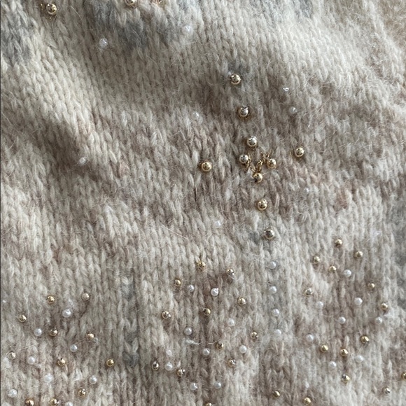 Vintage Lambs Wool Cardigan with Bead Embellishments - Picture 4 of 5